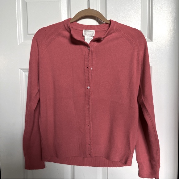 VTG Cardigan Coral pink size 36 Small - Picture 1 of 4